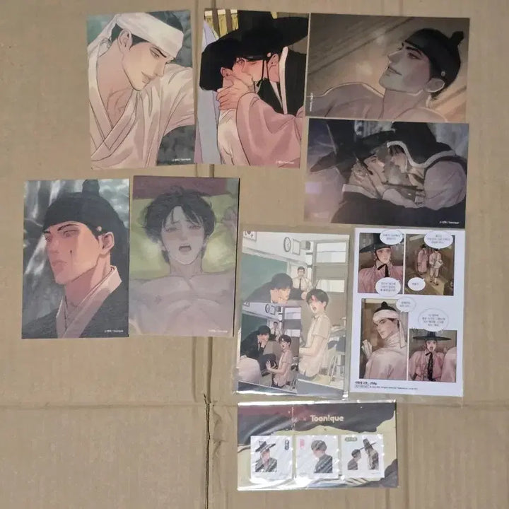 [BUNJANG] Painter of the Night Special Print Set &amp; Postcard Sticker Bundle / 야화첩 특전 인화사진 및 엽서 띠부실 굿즈 새상품 일괄양도