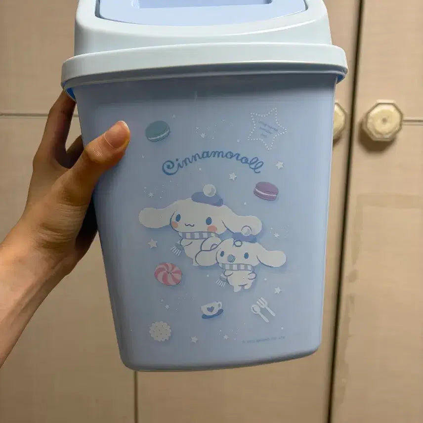 [BUNJANG] Cinnamoroll Ku Ji Trash Can / 시나몬롤 쿠지 쓰레기통