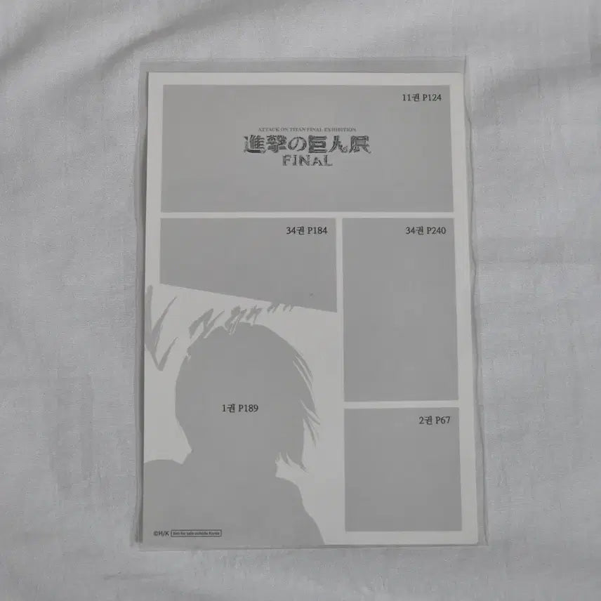 [BUNJANG] Attack on Titan Exhibition Exclusive Mikasa Postcard / 진격의거인 진격거 전시회 입장 특전 엽서 미카사