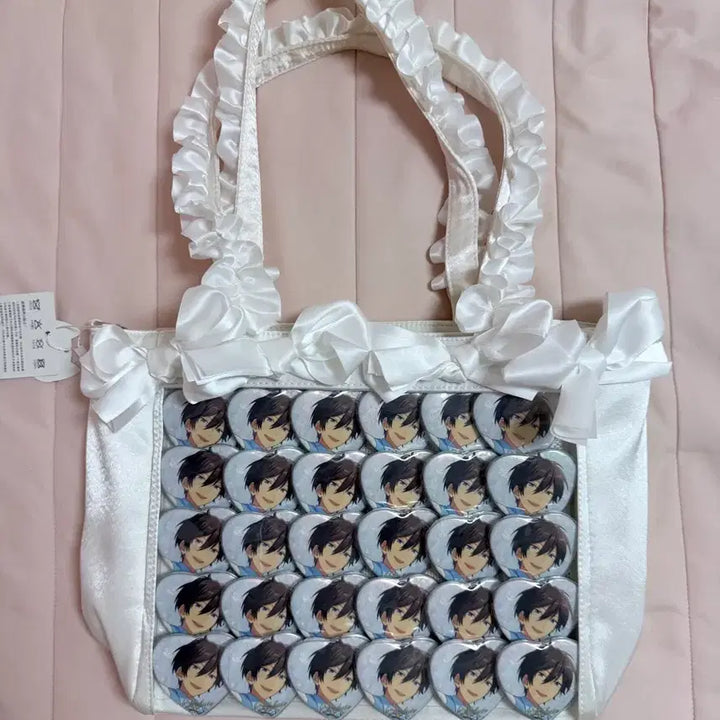[BUNJANG] Ensemble Stars Hidaka Hokuto 3rd Anniversary White Suit Heart Can Badge Ita Bag / 앙스타 히다카 호쿠토 3주년 백정장 하트캔뱃지 이타백