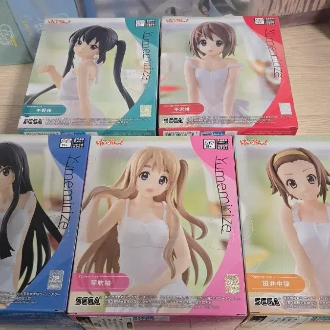 [BUNJANG] Sega Yumemori K-ON! Figure 5-Set (Sealed Bundle) / 미개봉 일괄 세가 유메미리즈 케이온 피규어 5종 세트