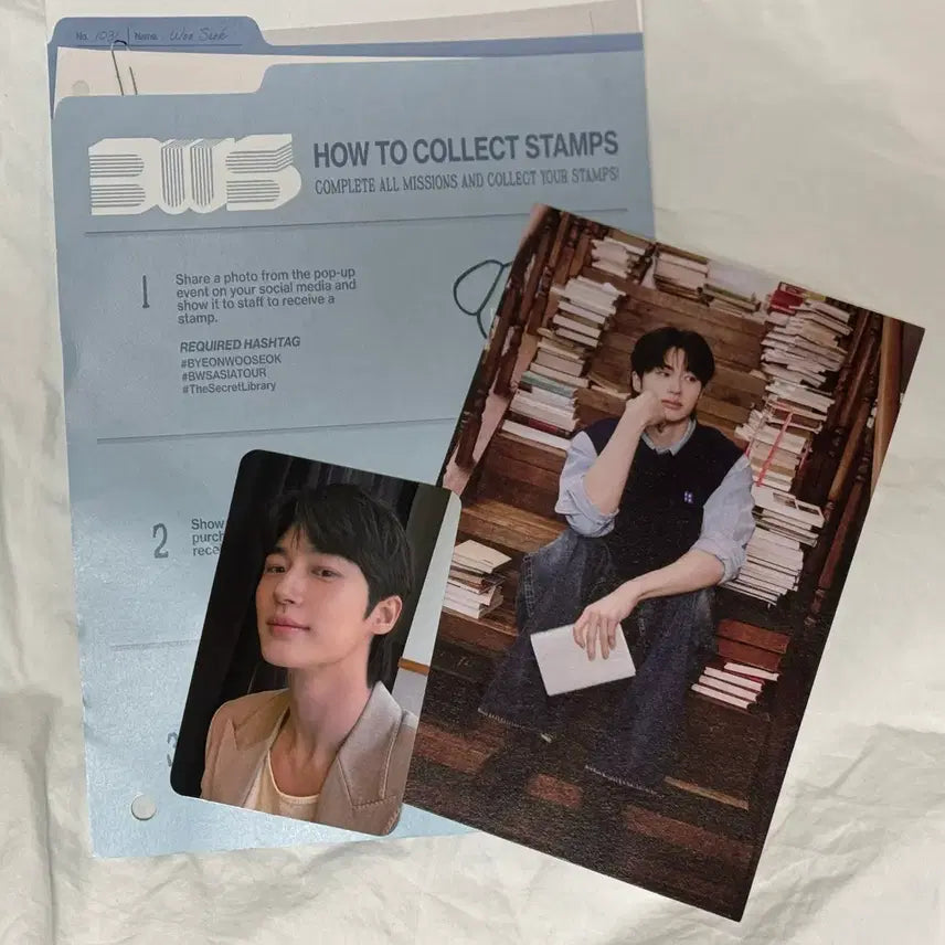 [BUNJANG] Byeon Woo Seok Bangkok Pop-up Photocard &amp; Postcard Set / 변우석 방콕 팝업 포토카드 + 엽서