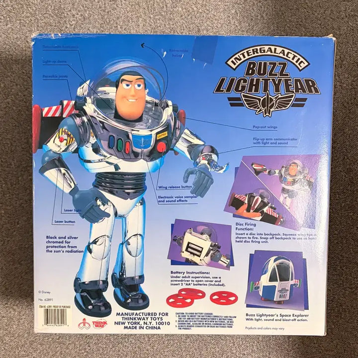 [BUNJANG] Thinkway Toys Toy Story Intergalactic Silver Chrome Buzz Lightyear Talking Action Figure / 원조 토이스토리 크롬 버즈 라이트이어