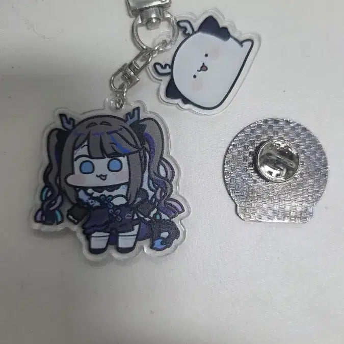 [BUNJANG] Airi Kanna Chijik Pop-up Badge &amp; Keyring Set / 아이리 칸나 치지직 팝업 뱃지, 키링 세트