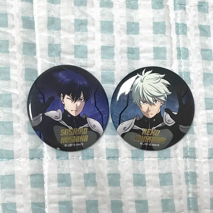 [BUNJANG] Kaiju No. 8 Soushiro Hoshina &amp; Ichikawa Reno Badge Set / 괴수8호 호시나 소우시로 &amp; 레노 이치카와 뱃지