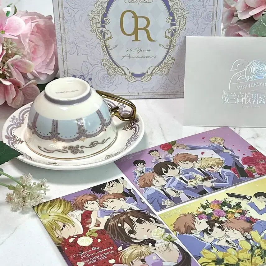 [BUNJANG] Ouran High School Host Club 20th Anniversary Tea Cup Set / 오란고교 20주년 찻잔 세트 (상자 하자O)