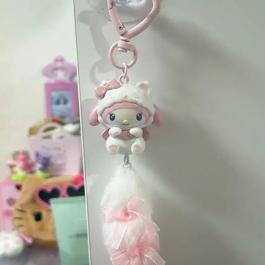 [BUNJANG] Milky Neko Series My Melody Figure Keychain / 밀키네코 시리즈 마멜 피규어 키링