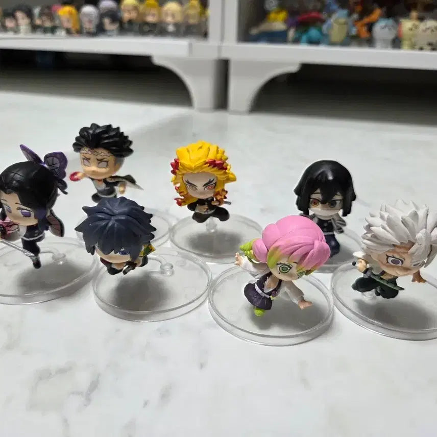 [BUNJANG] Demon Slayer Kyōretsu Puccho Gachapon 7 Figure Bundle Set / 귀멸의칼날 가챠 뿅코레 7개 일괄