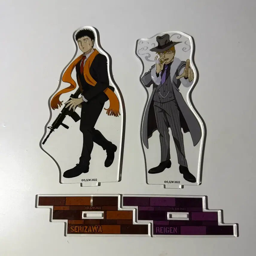 [BUNJANG] Mob Psycho 100 Shizuo &amp; Reigen Mafia Acrylic Standee Bundle Set / 마피아 세리자와, 레이겐 아크릴 일괄판매
