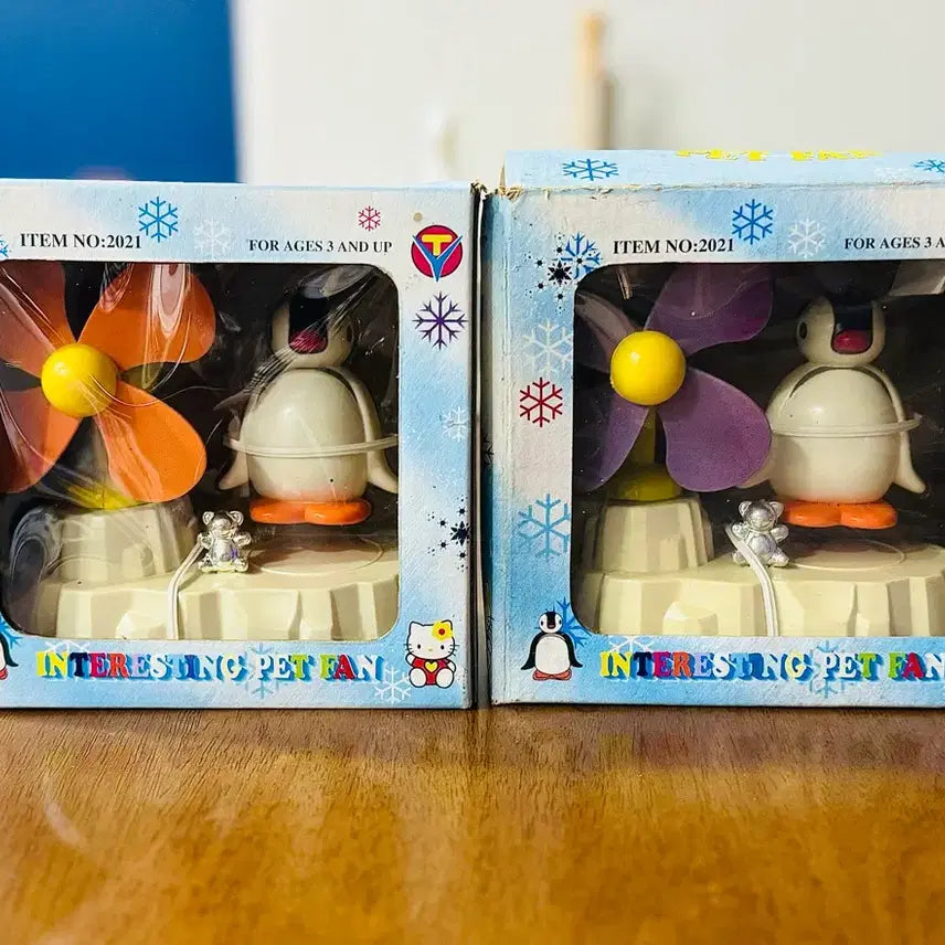 [BUNJANG] Classic Pingu Mini Fan (2 Types) / 고전 핑구 미니 선풍기 2종