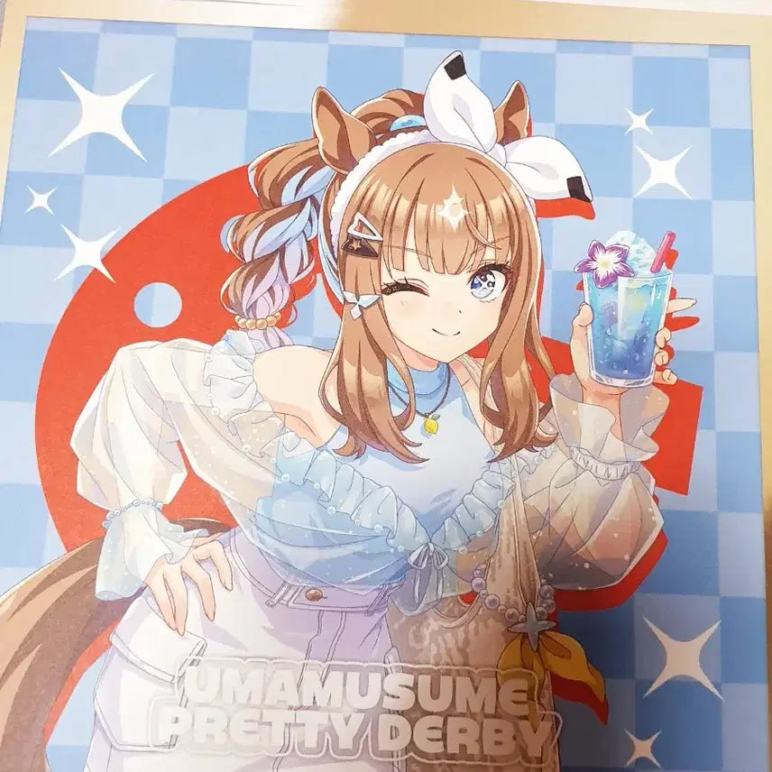 [BUNJANG] Uma Musume Collaboration Cafe Special Prize Shikishi Almond Eye / 우마무스메 콜라보카페 특전 색지 아몬드 아이