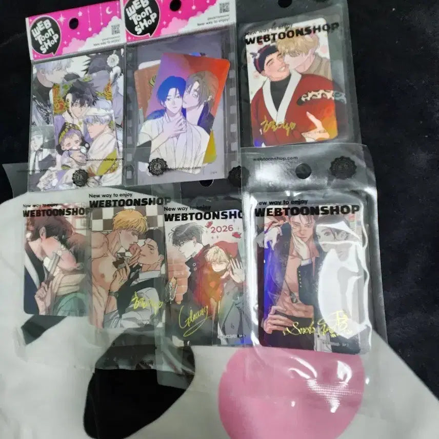 [BUNJANG] Webtoon Shop Illustration Photocard Bundle Set / 웹툰샵 일러스트 포토카드 7종 굿즈 미개봉 일괄
