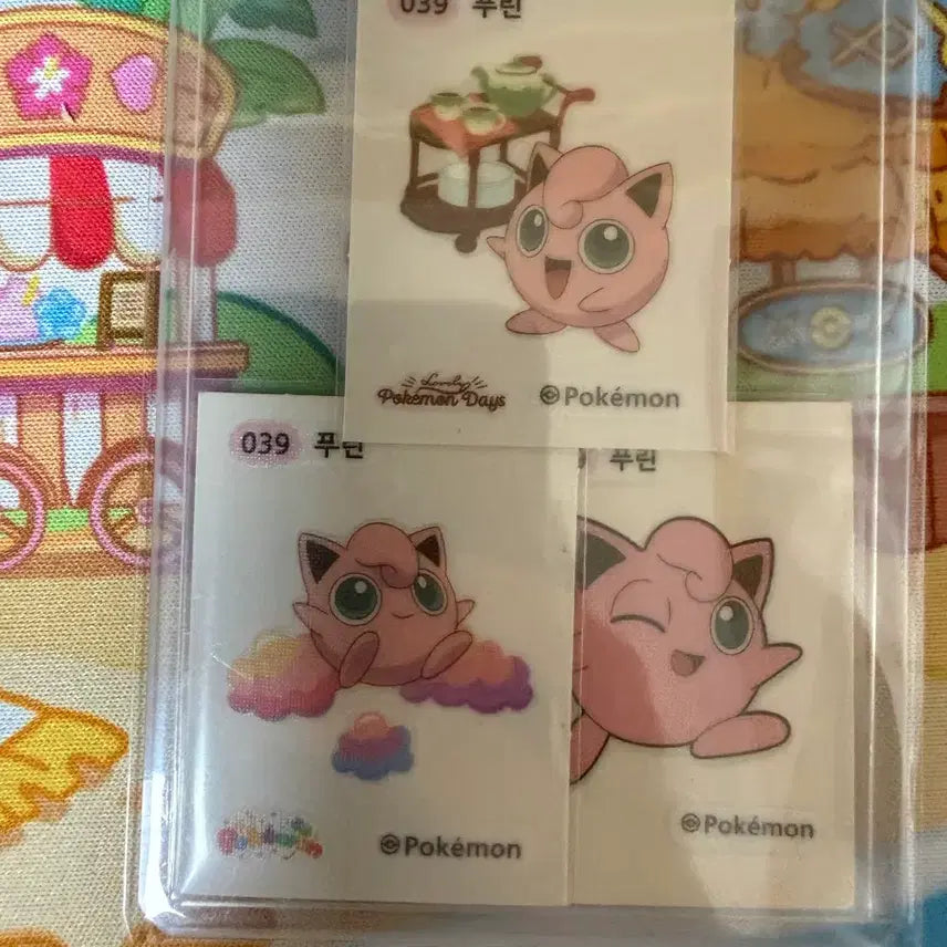 [BUNJANG] Pokemon Bakery Stickers - Jigglypuff 3 Types Bundle Set / 포켓몬스터 띠부씰 - 푸린 3종 일괄