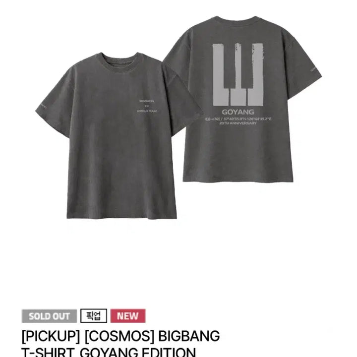 [BUNJANG] Big Bang Cosmos Concert T-Shirt XL / 빅뱅 코스모스 콘서트 티셔츠 XL
