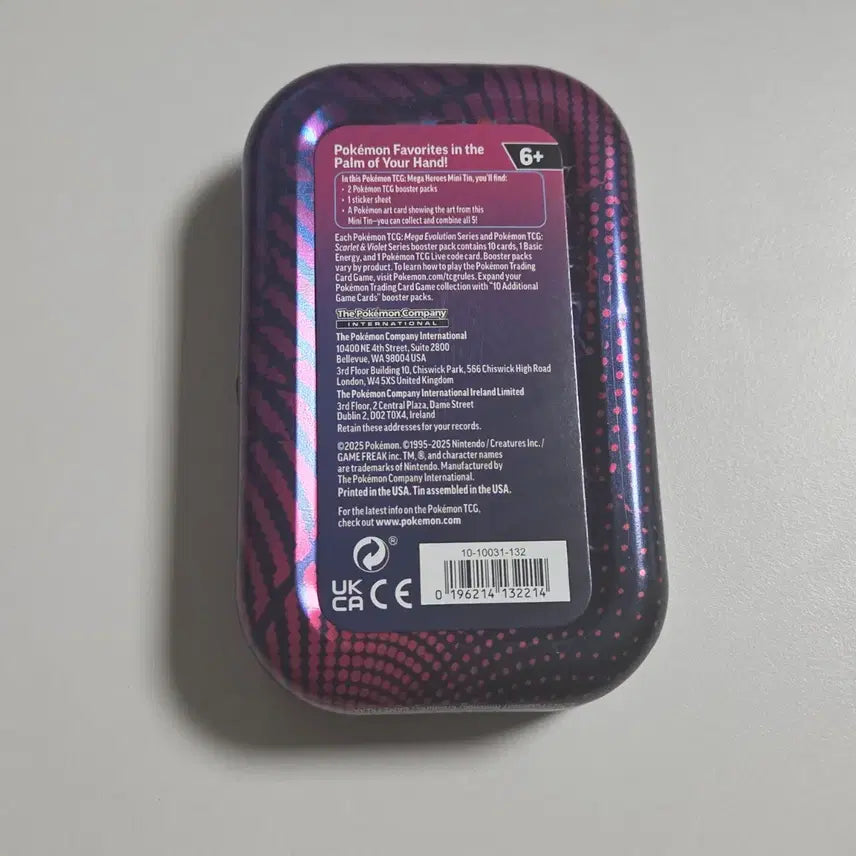 [BUNJANG] Pokemon Mega Evolution Lucario Mini Tin Case (No Packs) / [포켓몬 카드]메가에볼루션 루카리오 미니틴 케이스(팩 없습니다)