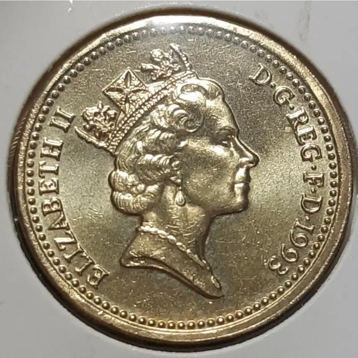 [BUNJANG] 1993 United Kingdom 1 Pound Coin - Uncirculated / 영국 미사용 1993년 1파운드.외국주화 주화 화폐 동전