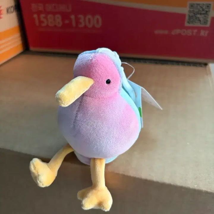 [BUNJANG] Kiwi Bird Multi Pink Keyring Plush / 키위새 멀티 핑크 키링 인형