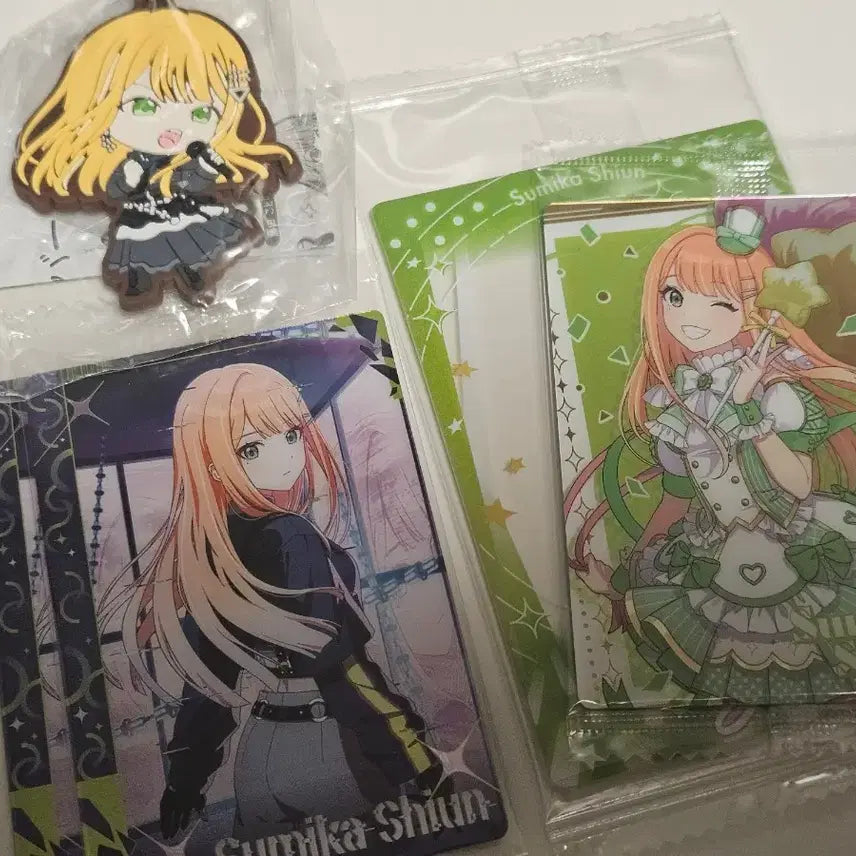 [BUNJANG] The Idolmaster Cinderella Girls Sumika Shiou Rubber Mascot 2 &amp; Wafer Card Set / 학원마스 시운 스미카 러버 마스코트2, 웨하스 카드 학원 아이돌마스터