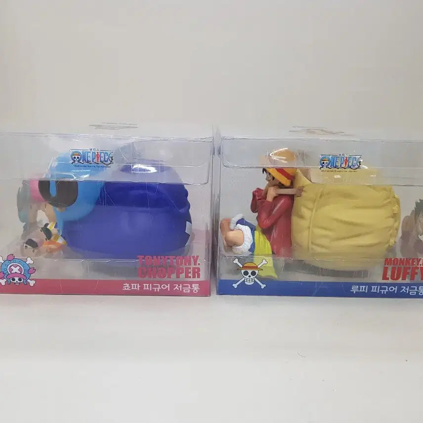 [BUNJANG] One Piece Luffy &amp; Chopper Figure Coin Bank Set / 원피스 루피 &amp; 쵸파 피규어 저금통