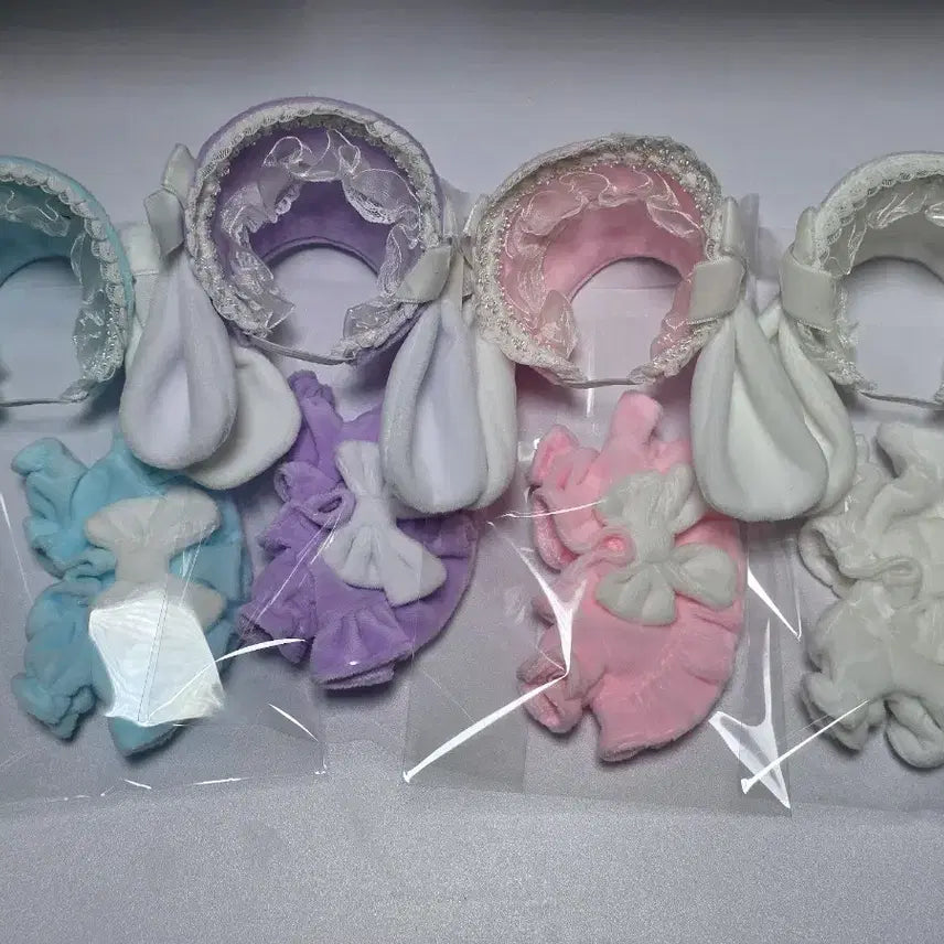 [BUNJANG] 10cm Plushie Outfit PosyBunny Set / (일괄/판매) 10cm 솜인형 의상 레모란 님 포근버니(하늘,보라,핑크,화이트)