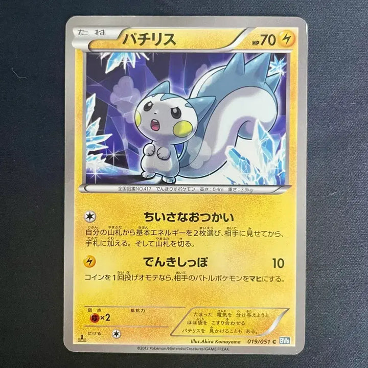[BUNJANG] Pokemon Card Pachirisu 019/051 BW8 / 일판 포켓몬카드 볼트너클 파치리스 019/051 BW8