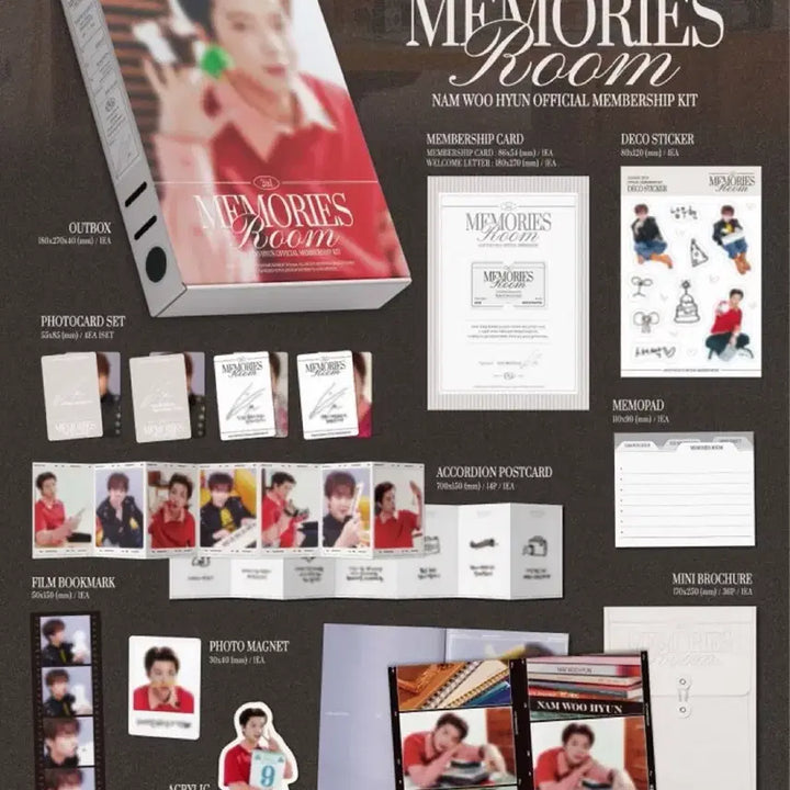 [BUNJANG] INFINITE Nam Woo Hyun Official Membership Kit Bundle Set (Season 1 &amp; 2) / 남우현 새싹 1기 2기 키트 일괄