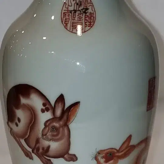 [BUNJANG] Qianlong Period Lang Shining Celadon Vase / 건륭년제 랑세녕 묘문 묘금 소화병 높24 지11 중국도자기 고도자 골통품