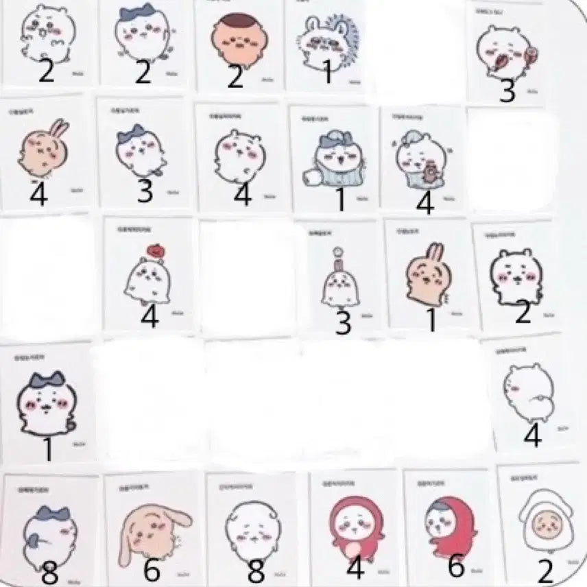[BUNJANG] Cheekawa Tteokbokki Sticker Collection (Secret, Classic) / 먼작귀 치이카와 띠부씰 시크릿 고전 스티커 교환 1탄 2탄 3탄