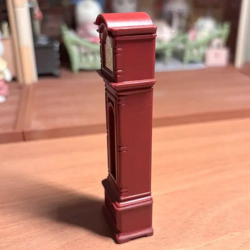 [BUNJANG] Sylvanian Families Old Antique Red Wall Clock / 실바니안 올드 벽시계 앤틱 레드