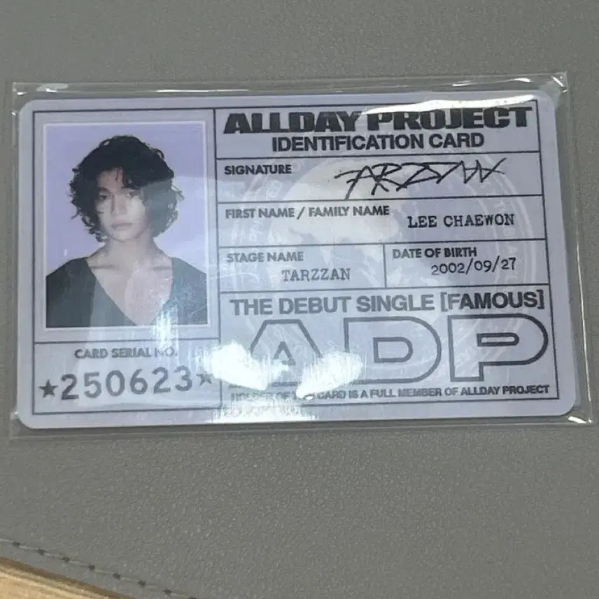 [BUNJANG] All Day Project Tarzan ID Card / 올데프 타잔 ID카드 굿즈