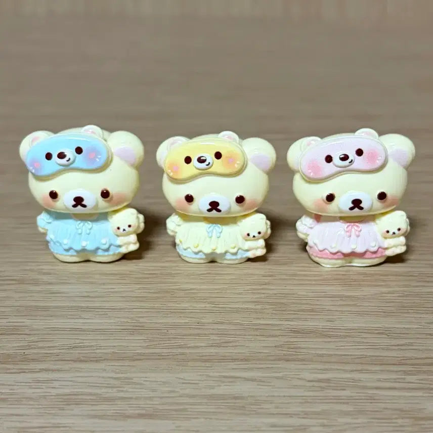 [BUNJANG] Rilakkuma Miniature Pajama Figures (Set of 3) / 미니어쳐 잠옷 리락 피규어 3종