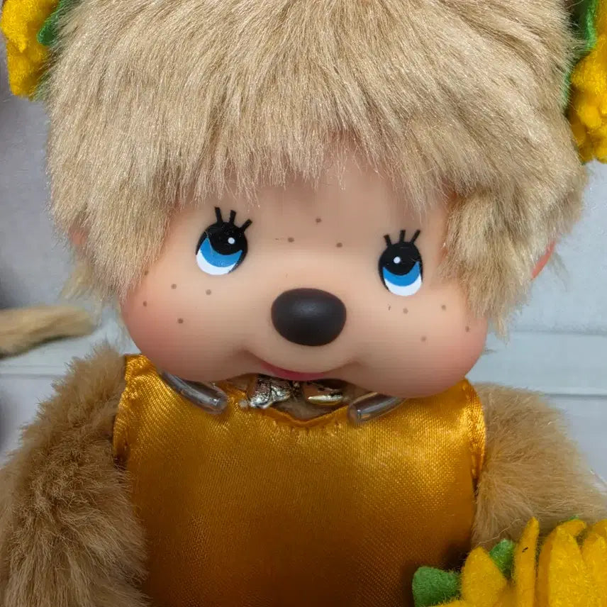 [BUNJANG] Flower Monchhichi S Size Doll (Sunflower) / 플라워 몬치치 S사이즈 인형 (해바라기)