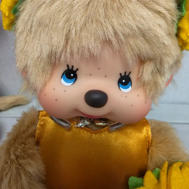 [BUNJANG] Flower Monchhichi S Size Doll (Sunflower) / 플라워 몬치치 S사이즈 인형 (해바라기)