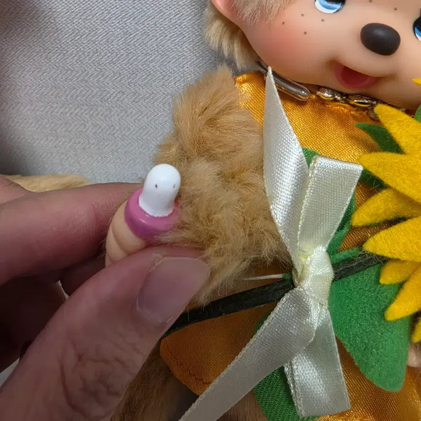 [BUNJANG] Flower Monchhichi S Size Doll (Sunflower) / 플라워 몬치치 S사이즈 인형 (해바라기)