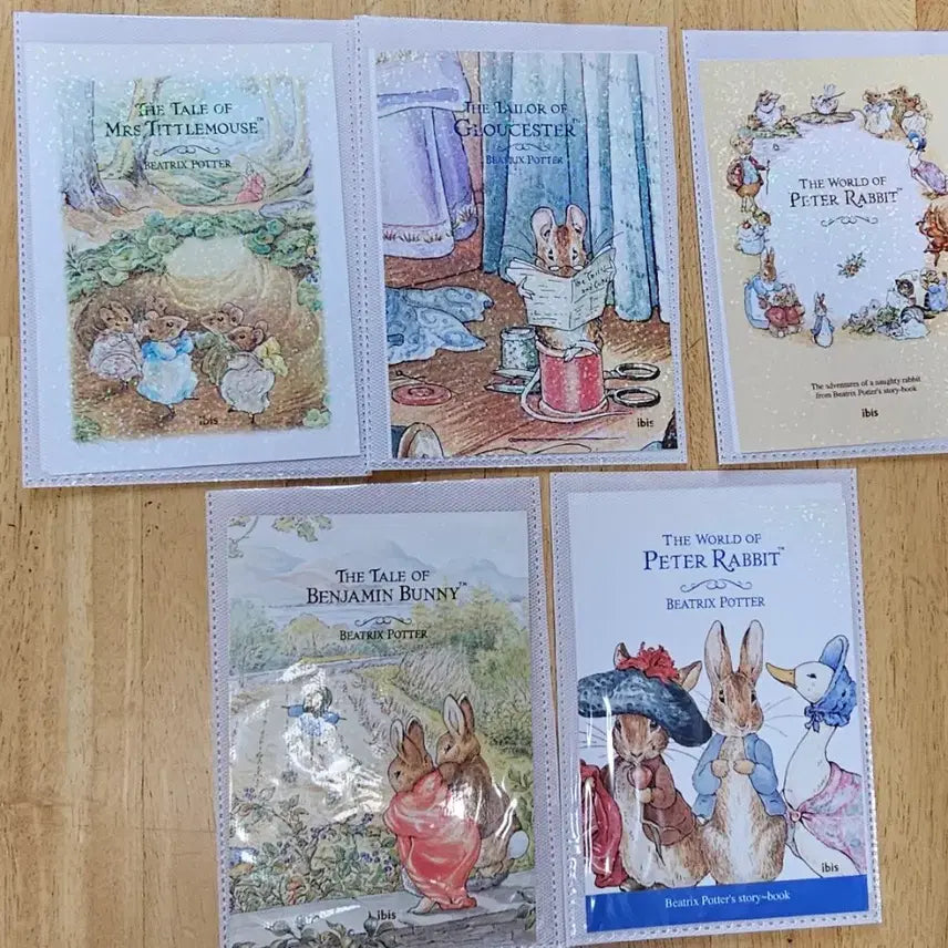 [BUNJANG] Ibis Peter Rabbit Glitter Hologram Postcard Set (10 pcs) / 90-00년대 고전 아이비스(ibis) 피터래빗 글리터 홀로그램 엽서 10장 세트