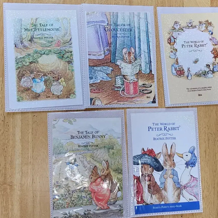 [BUNJANG] Ibis Peter Rabbit Glitter Hologram Postcard Set (10 pcs) / 90-00년대 고전 아이비스(ibis) 피터래빗 글리터 홀로그램 엽서 10장 세트