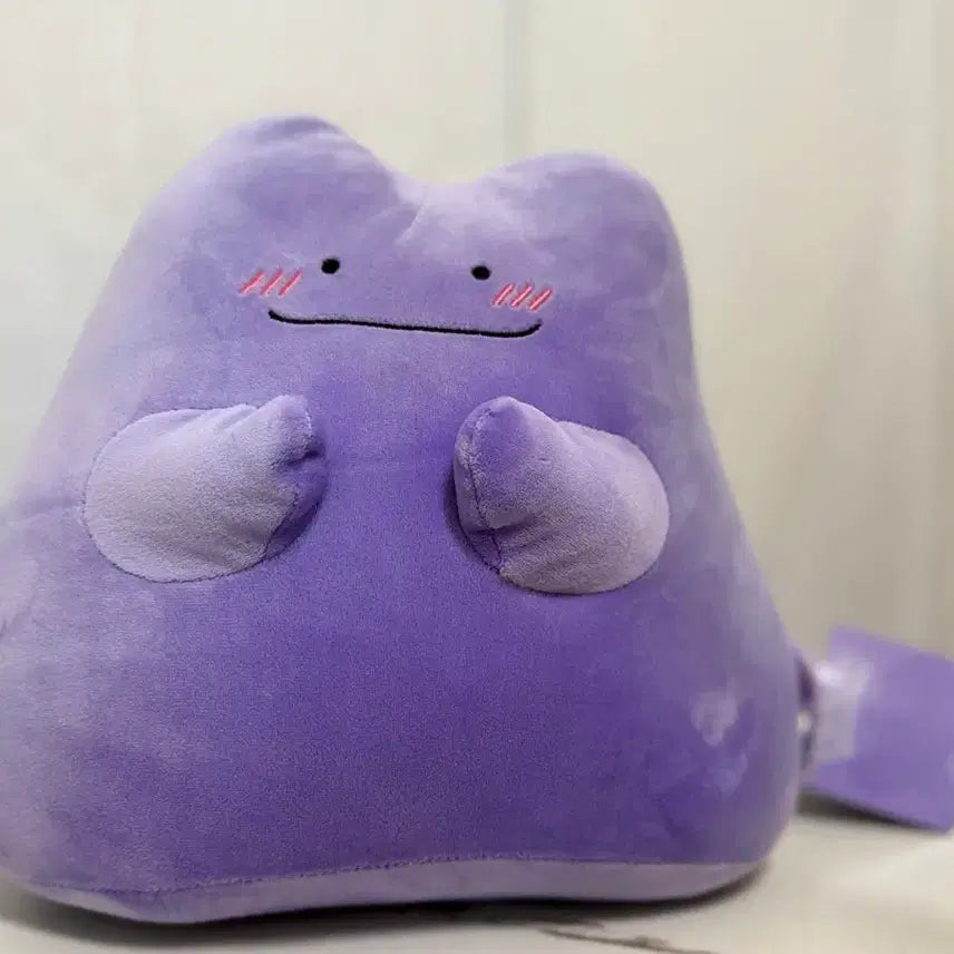 [BUNJANG] Pokemon Ditto Shy Medium Plush / 포켓몬스터 메타몽 부끄부끄 중형인형 /주인을찾아요