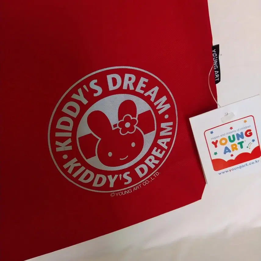[BUNJANG] Vintage Youngart Kiddy Drawstring Pouch Bag / 빈티지 영아트 키디 주머니 가방 / 고전 문구 체리펫 피피 푸키 팬시 조리개 보조가방