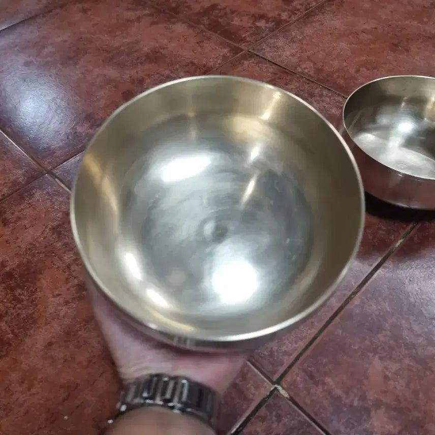 [BUNJANG] Kim Moon-ik Bangjja Yugi Bronze Ware Set of 2 / [무형문화재] 김문익 방짜유기 놋그릇 2개 (상태 최상)