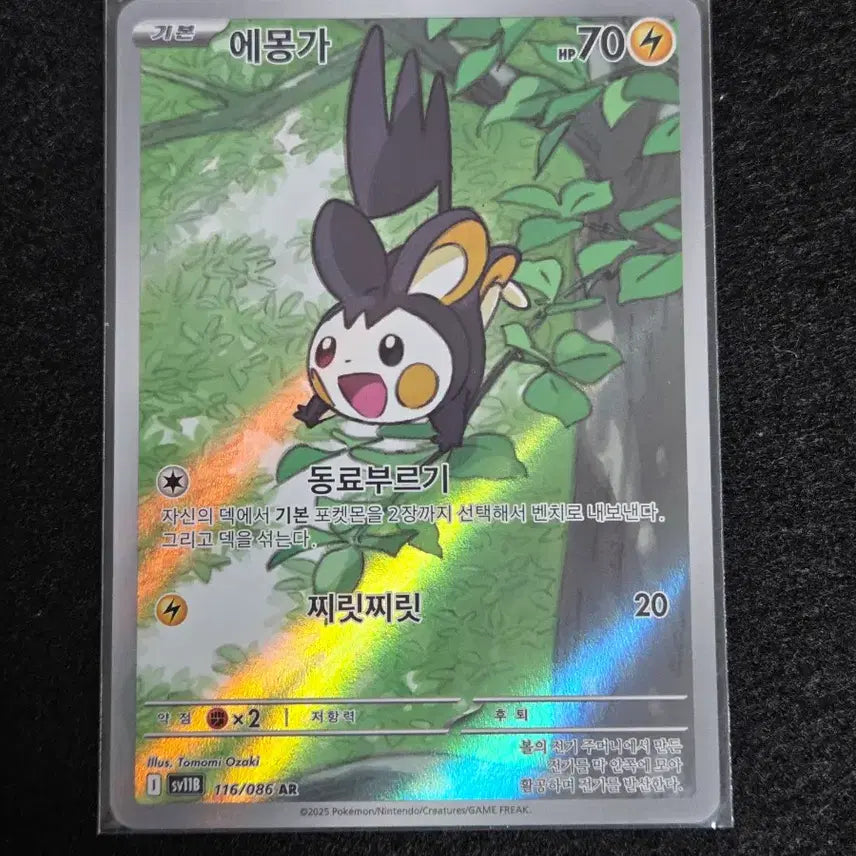 [BUNJANG] Pokemon Card "A-Grade" Emolga AR / [S급] 에몽가 ar