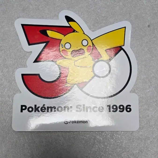 [BUNJANG] Pokemon 30th Anniversary Pikachu Sticker (Surprised Expression) / 포켓몬스터 30주년 스티커 피카츄 놀람