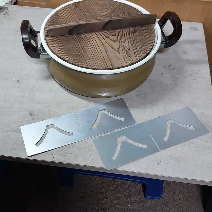 [BUNJANG] Unused Japanese Enamel Hot Pot / Oden Pot with Divider / 미사용 일본 법랑 샤브샤브/ 오뎅 냄비