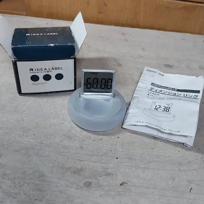 [BUNJANG] IDEA LABEL LCA024 LCD Push Clock Desk Clock / 1990 미사용 일본 아이디어 라벨 푸시클록 탁상시계/주의 사항