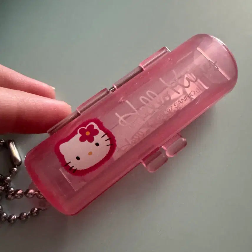 [BUNJANG] 1997 Hello Kitty "Kaohana" Lip Balm Case with Strap / 고전 키티 카오하나 립 케이스 립밤 케이스 스트랩 킽스