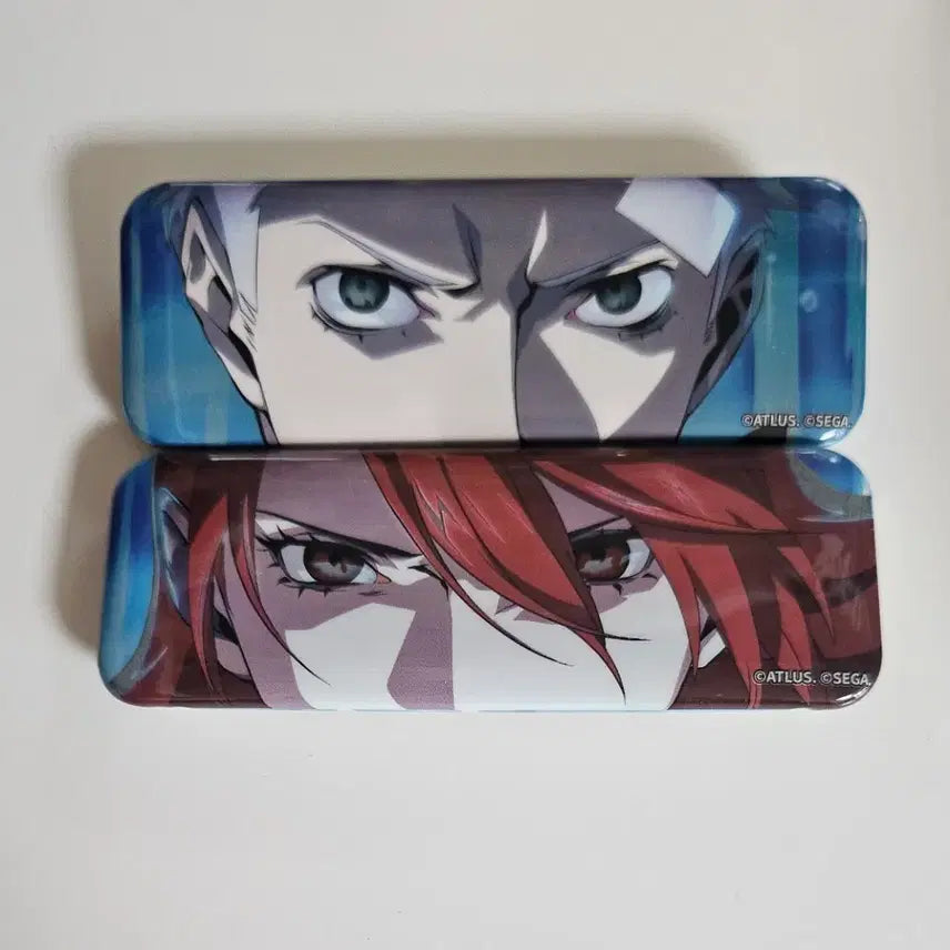 [BUNJANG] Persona 3 Reload Sanada, Mitsuru Square Badge Bundle Set / 페르소나3 리로드 사나다, 미츠루 사각 캔뱃지 일괄