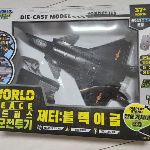 [BUNJANG] World Peace Black Eagles Air Force Fighter Diecast Model / 월드피스 블랙이글 공군전투기 다이캐스트 모델