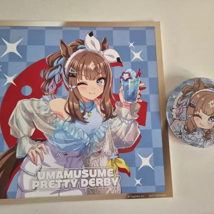 [BUNJANG] Uma Musume Collaboration Cafe Almond Special Goods Set / 우마무스메 콜라보 카페 아몬드 아이 색지 캔뱃지 일괄 판매