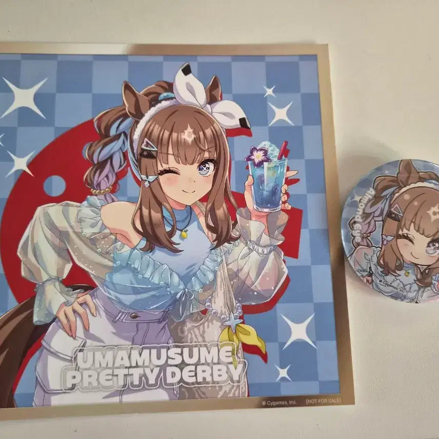 [BUNJANG] Uma Musume Collaboration Cafe Almond Special Goods Set / 우마무스메 콜라보 카페 아몬드 아이 색지 캔뱃지 일괄 판매