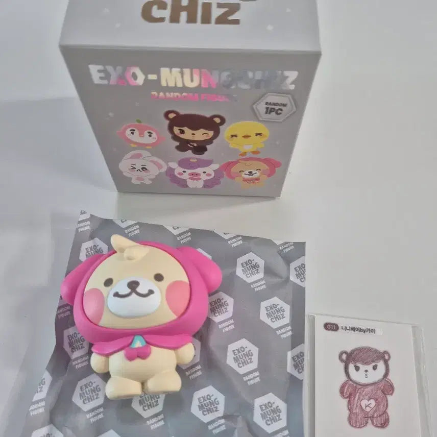 [BUNJANG] EXO Chanyeol Moongchiz Yeoldengyi Figure + Kai Ninibear Ttibusil Bundle Set / 엑소 뭉치즈 열댕이(찬열) 피규어+니니베어(카이)띠부실 원가양도해요