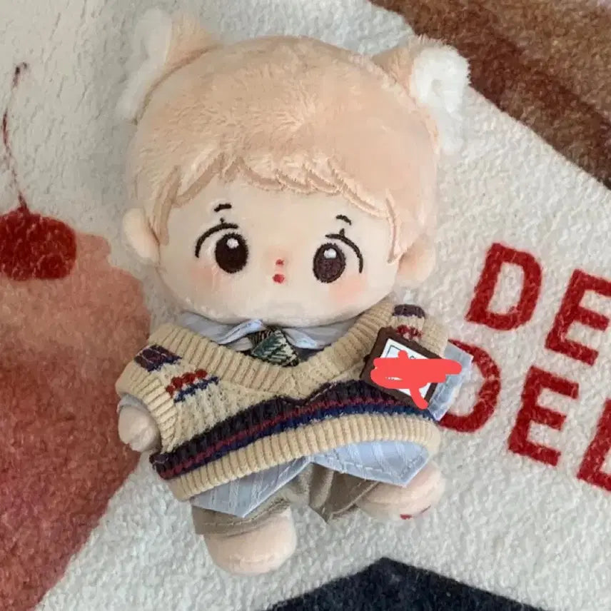 [BUNJANG] 10cm Cotton Doll Wardrobe School Lunch Uniform / 10cm 솜인형 옷장 학교급식